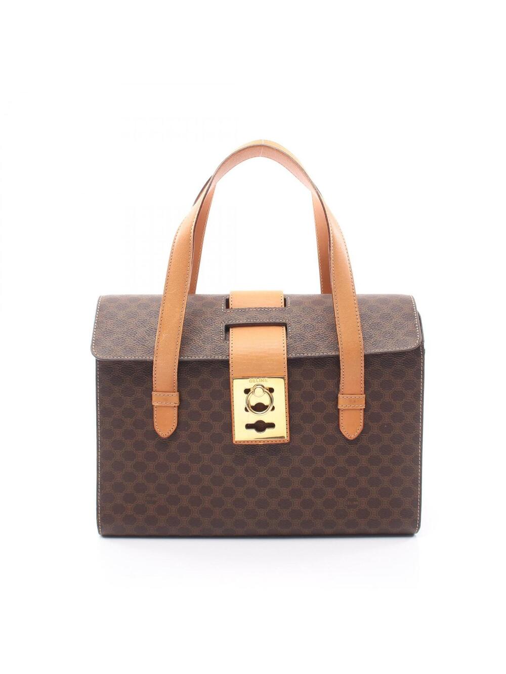 Celine Macadam Handbag Canvas Leather #278083C37B
